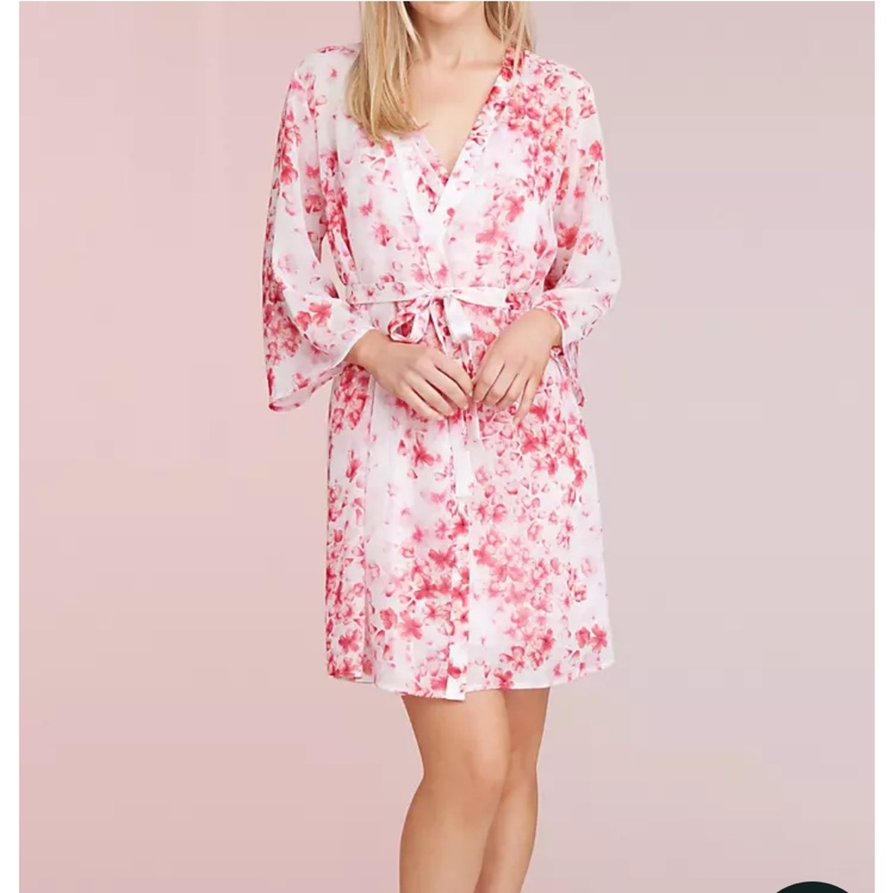 Oscar de la Renta Floral Plus Size Robe size XL
